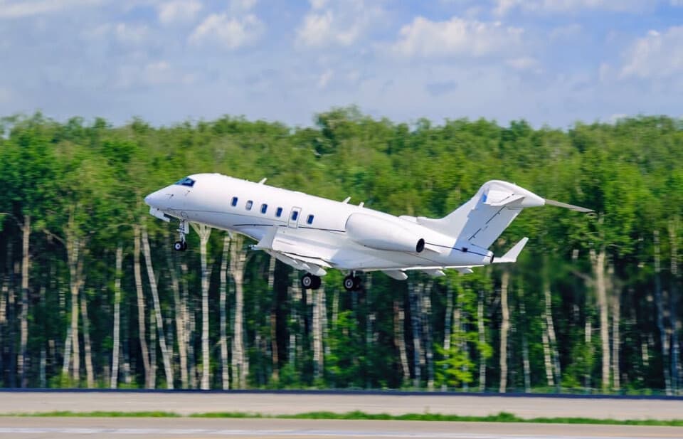 Luxury Jet in flight